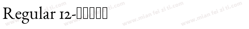 Regular 12字体转换